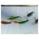 Mixed Lot of 3 - Wally Diver Lures, 2 - #7 Rapala Rattlin Raps