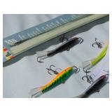 Mixed Lot of 4 - Rapala Jigging Raps and 3 Pack of Leaders