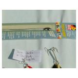 Mixed Lot of 4 - Dare Devil Lures, 1 - Red Eye Wiggler  Lure and 3 Pack of 8" Leaders