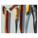 Mixed Lot of Filet Knives and Cleaning Glove