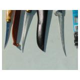 Mixed Lot of Filet Knives and Cleaning Glove