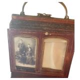 Antique Rotating Victorian Photo Album On Ornate Brass Stand - Includes a Harry Shepard Photograph from Early 1900