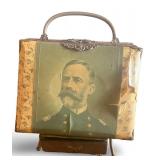 Antique Rotating Victorian Photo Album On Ornate Brass Stand - Includes a Harry Shepard Photograph from Early 1900