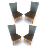 Calligaris Italian Upholstered Dining Chairs - Set of 4