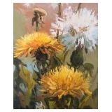 Rose Edin Framed Floral Oil Painting