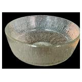Vintage Indiana Glass Crystal Ice Clear Tree Bark Glass Bowl