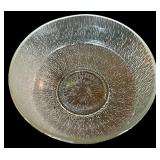 Vintage Indiana Glass Crystal Ice Clear Tree Bark Glass Bowl