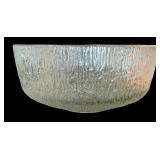 Vintage Indiana Glass Crystal Ice Clear Tree Bark Glass Bowl