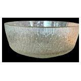Vintage Indiana Glass Crystal Ice Clear Tree Bark Glass Bowl