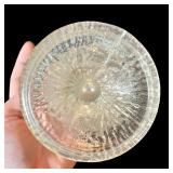 Vintage Indiana Glass Crystal Ice Clear Tree Bark Footed 6” Goblets - Set of 9