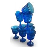 Noritake Perspective Blue 5" Goblets - Set of 10