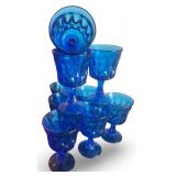 Noritake Perspective Blue 5" Goblets - Set of 10