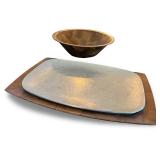 Weavewood Wooden Salad Bowl and Platter Set