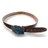 3M Co. 1902 Limited Edition Leather Commemorative Belt with Fire Dept Motif