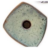 Set of 2 Beautiful Decorative Plates and Pottery Ikebana Vase