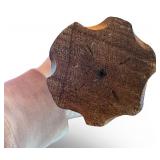 Pair of Hand Carved MCM Wooden Votive Candle Holders