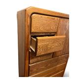 Arbek Solid Oak 6-Drawer Armoire Dresser Cabinet