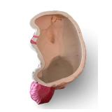 Vintage Ceramic Cat Figurine with Pink Yarn Ball