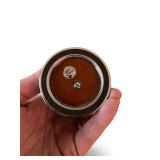 Vintage Table Lighter with Embossed Metal Design and Box