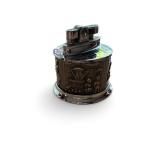 Vintage Table Lighter with Embossed Metal Design and Box