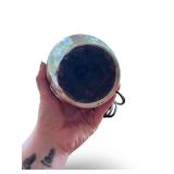 Vintage Swirled Glass Table Lamp Base with Brass Socket