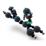 Set of 3 Beaded Holiday Figurines - Poodle, Christmas Tree, and Candle