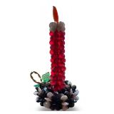 Set of 3 Beaded Holiday Figurines - Poodle, Christmas Tree, and Candle