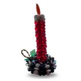 Set of 3 Beaded Holiday Figurines - Poodle, Christmas Tree, and Candle