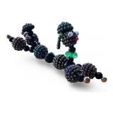 Set of 3 Beaded Holiday Figurines - Poodle, Christmas Tree, and Candle