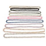 Set of 9 Silk Thread Bead Necklaces in Assorted Colors