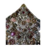 Vintage Jewelry Christmas Tree Art with Jewelry, Brooches & Beads