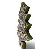 Vintage Jewelry Christmas Tree Art with Jewelry, Brooches & Beads