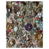 Vintage Jewelry Christmas Tree Art with Jewelry, Brooches & Beads