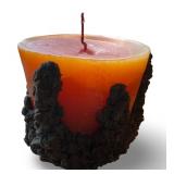 Large Vintage Hand Crafted Sand Casted Candle