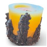 Set of 3 Vintage Hand Crafted Sand Casted Decorative Candles