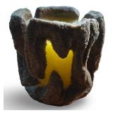 Set of 3 Vintage Hand Crafted Sand Casted Candle Holders