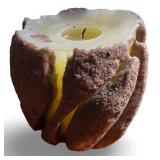 Set of 3 Vintage Hand Crafted Sand Casted Candle Holders