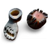 Vintage Hand Crafted Sand Casted Foot and Abstract Candles