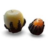 Pair of Vintage Hand Crafted Sand Casted Decorative Candles