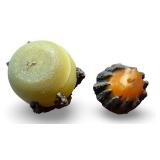 Pair of Vintage Hand Crafted Sand Casted Decorative Candles