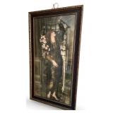Vintage Hope Burne-Jones Lithograph Print Framed Under Glass