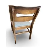 Set of 4 Mid-Century Wooden Dining Chairs with Upholstered/Vinyl Seats