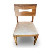 Set of 4 Mid-Century Wooden Dining Chairs with Upholstered/Vinyl Seats