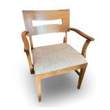 Set of 4 Mid-Century Wooden Dining Chairs with Upholstered/Vinyl Seats