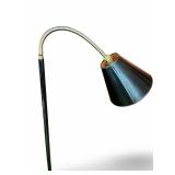 Mid Century Vintage Black Metal Gooseneck Floor Lamp