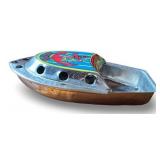 Vintage Chughtai Toys Baby Boat Tin Toy with Original Box