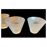 Vintage Federal Glass Norse Pattern Punch Bowl Set with 12 Cups and Ladle