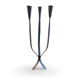 Vintage Black Iron 3-Arm Candle Holder