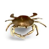 Brass Crab Trinket Box/Ashtray with Hinged Shell