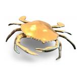 Brass Crab Trinket Box/Ashtray with Hinged Shell